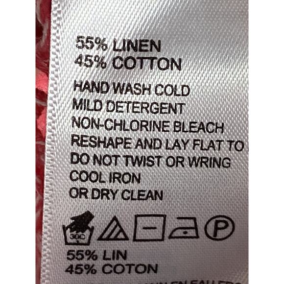 Tommy Bahama Open Knit Sweater Women’s M Hooded Pink Cotton Linen Beach Vacation - Picture 4 of 12